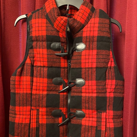 RuffHewn-Ladies Plaid Vest with ties,‎ Size:Medium - Picture 1 of 5